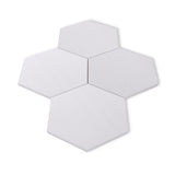 Bianco Dolomite Marble 7" Hexagon Mosaic Tile Polished