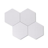 Bianco Dolomite Marble 7" Hexagon Mosaic Tile Polished