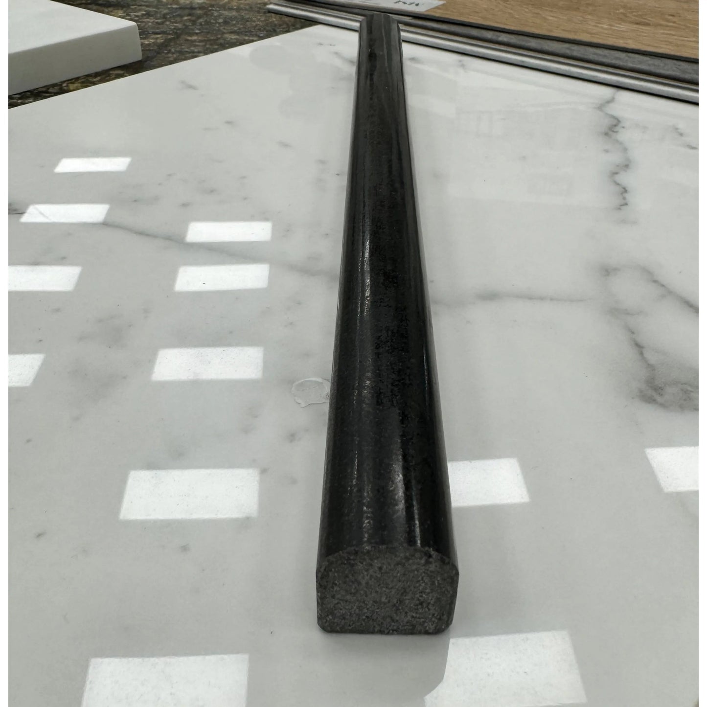 3/4 x 12 Black Granite Pen Molding Polished