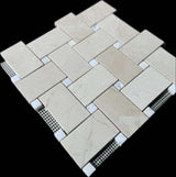 Jumbo Crema Marfil Marble Calacatta Honed Basketweave