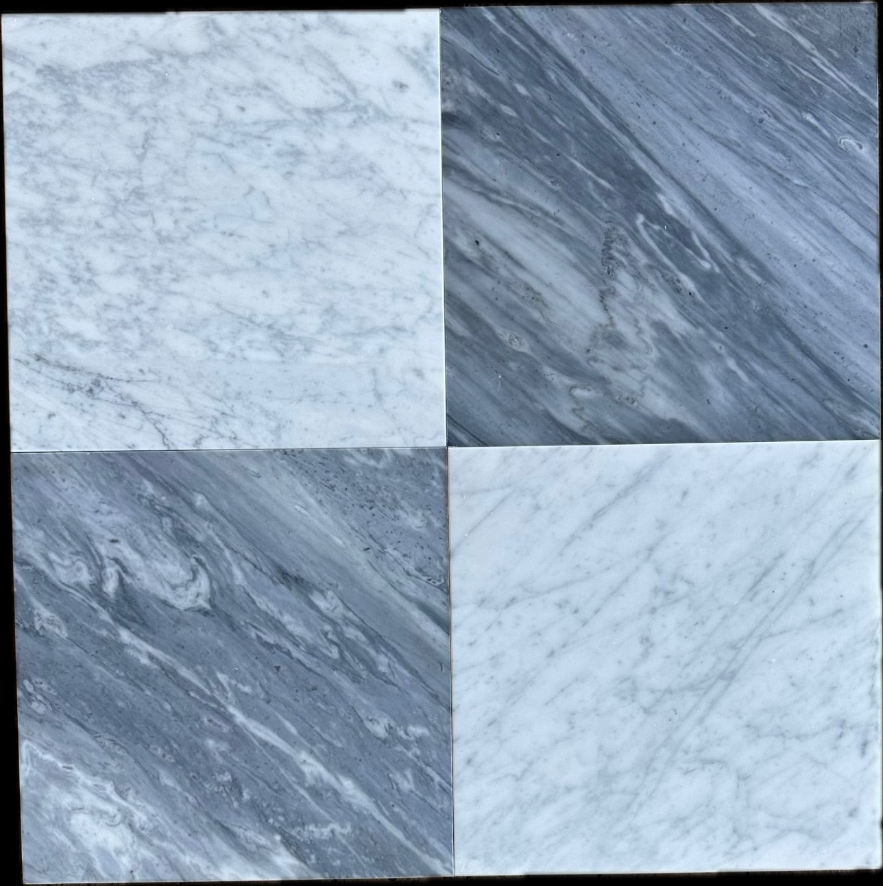 12x12 Bardiglio Italian Gray Marble, 3/8