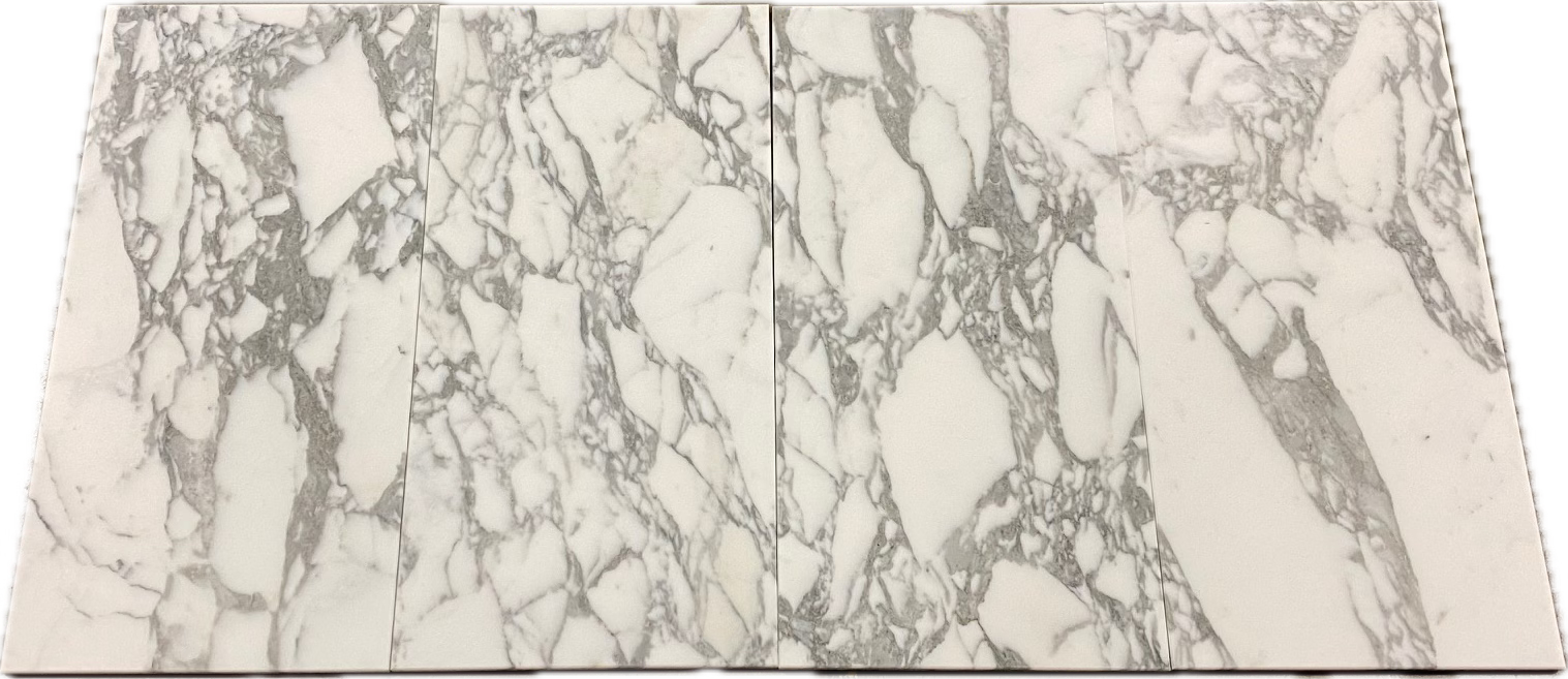 12x12, 3/8 Arabescato Deluxe Italian Marble Tile