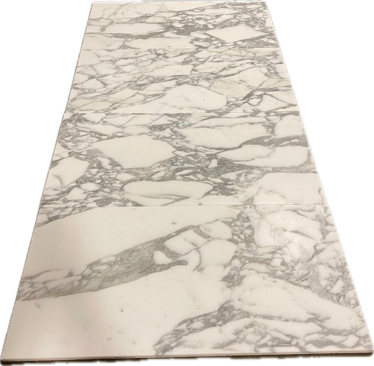 12x12, 3/8 Arabescato Deluxe Italian Marble Tile