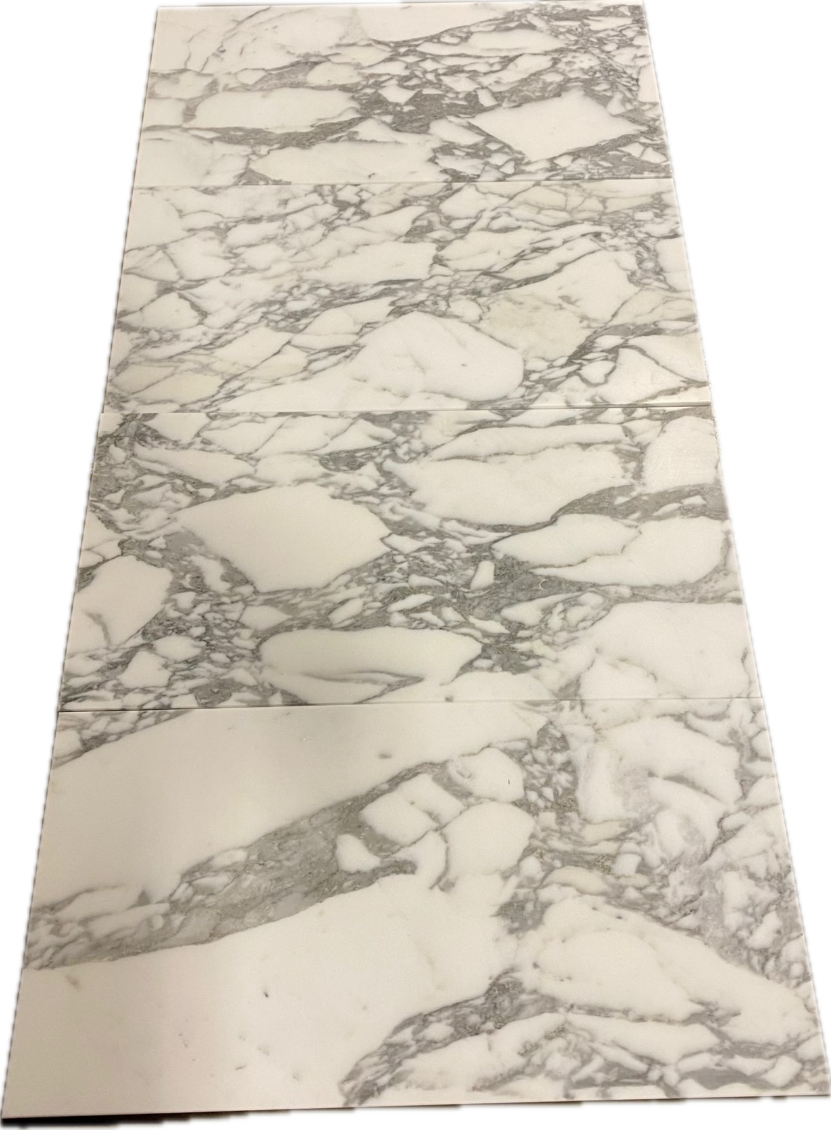 12x12, 3/8 Arabescato Deluxe Italian Marble Tile