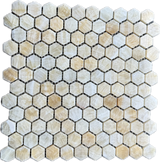 Honey Onyx Hexagon Mosaic 1x1 3/8 Polished