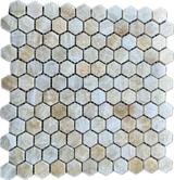 Honey Onyx Hexagon Mosaic 1x1 3/8 Polished