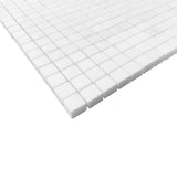 5/8x5/8 Thassos White Marble Mosaic Tile from Greece