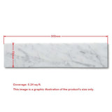 3X12 Carrara White Subway Tile