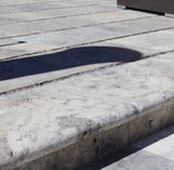 12x24 Silver Travertine Pool Coping Eased Edges, 2cm