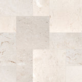 Mayra White Versailles Patterb Tumbled 3cm Pavers, 10 Kits