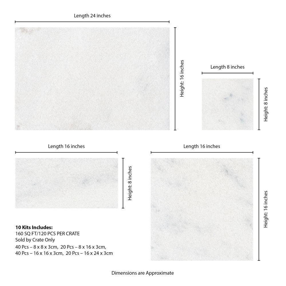 Sierra White Versailles Pattern 16 Sft x 10 Kits Sandblast Paver