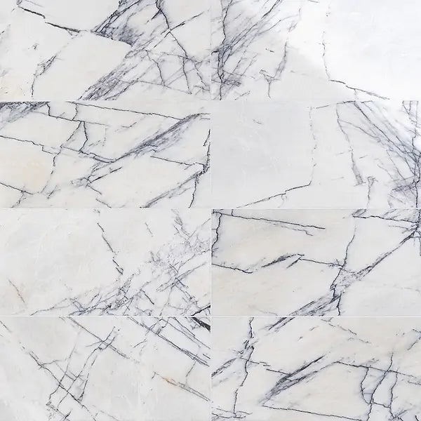 Lilac White 12x24 Premium Deep Vein Violet Marble Tile