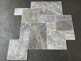 Silver Travertine Versailles Pattern