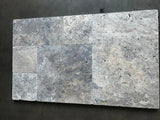 Silver Travertine Versailles Pattern (Tumbled)