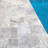 Silver Travertine Versailles Pattern (Tumbled)