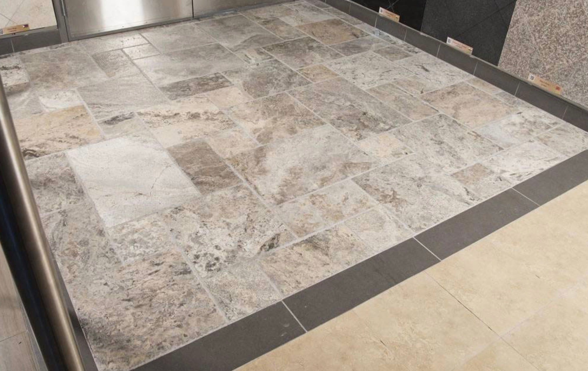 Silver Travertine 18x18 Honed & Filled
