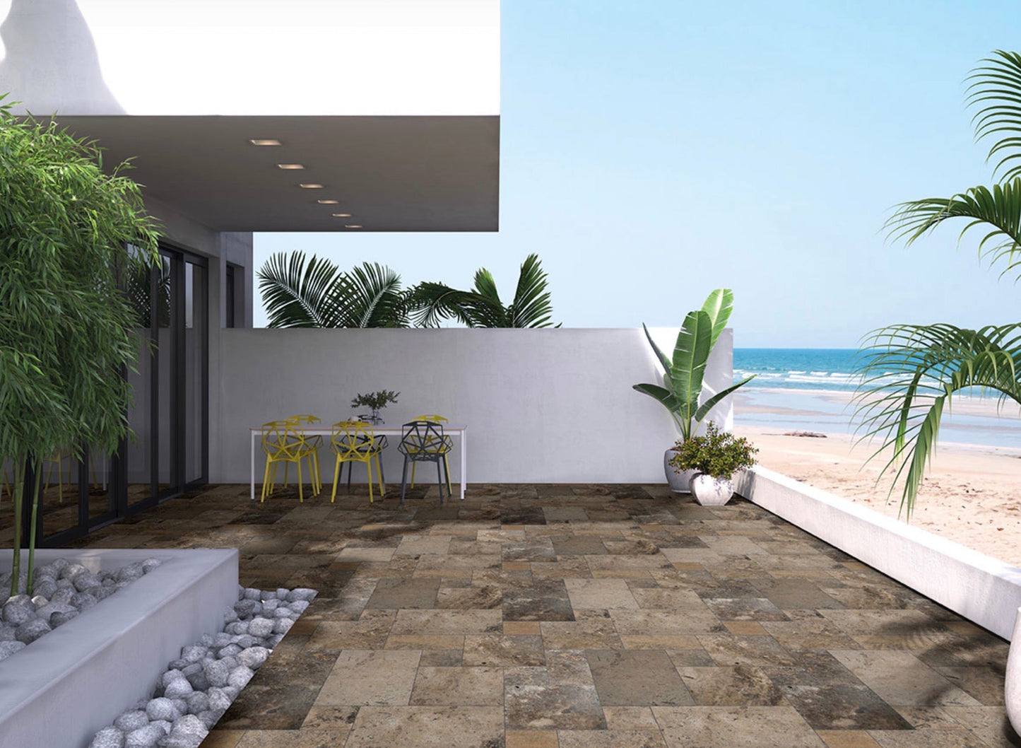 Silver Travertine 18x18 Honed & Filled