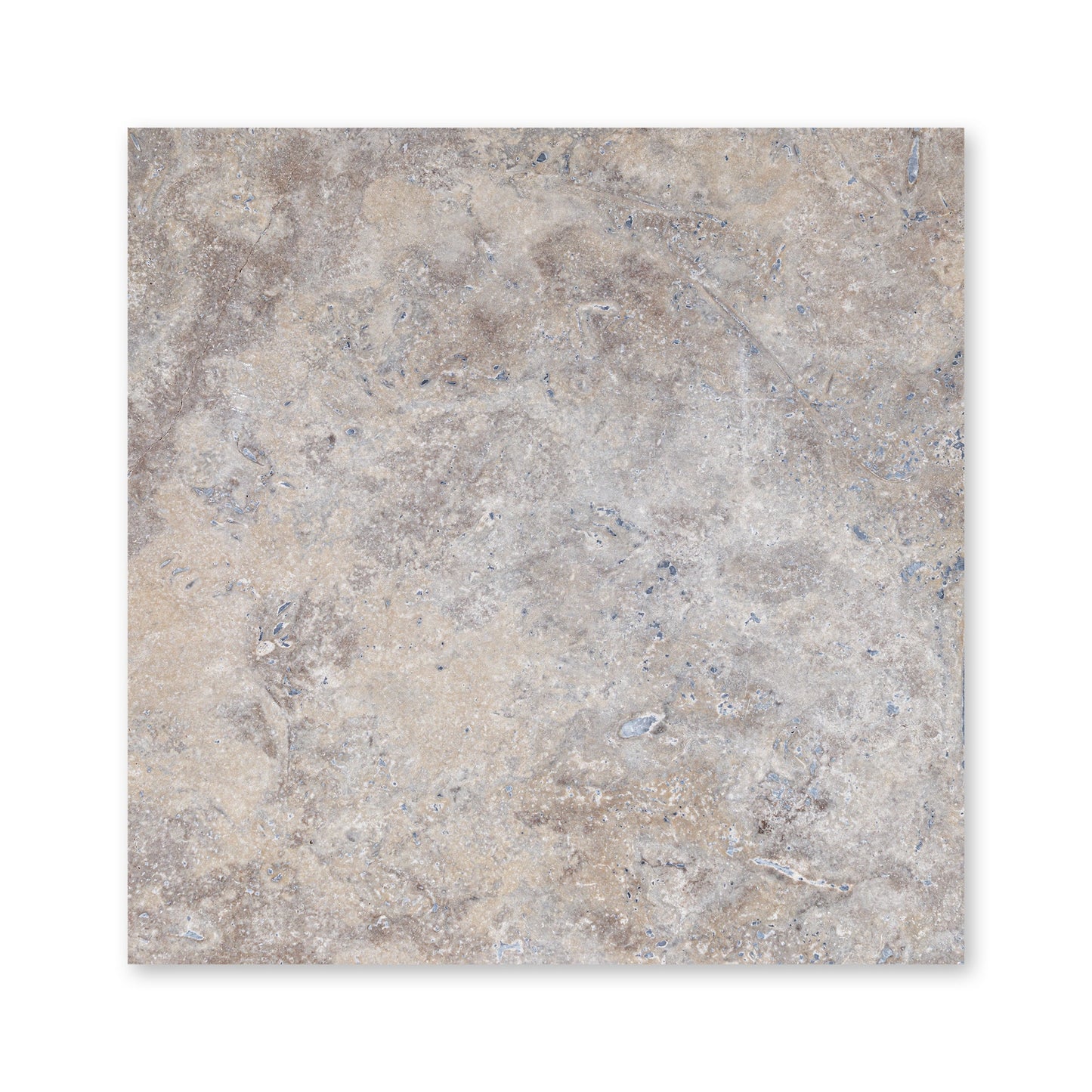 Silver Travertine 12x12 Honed & Filled