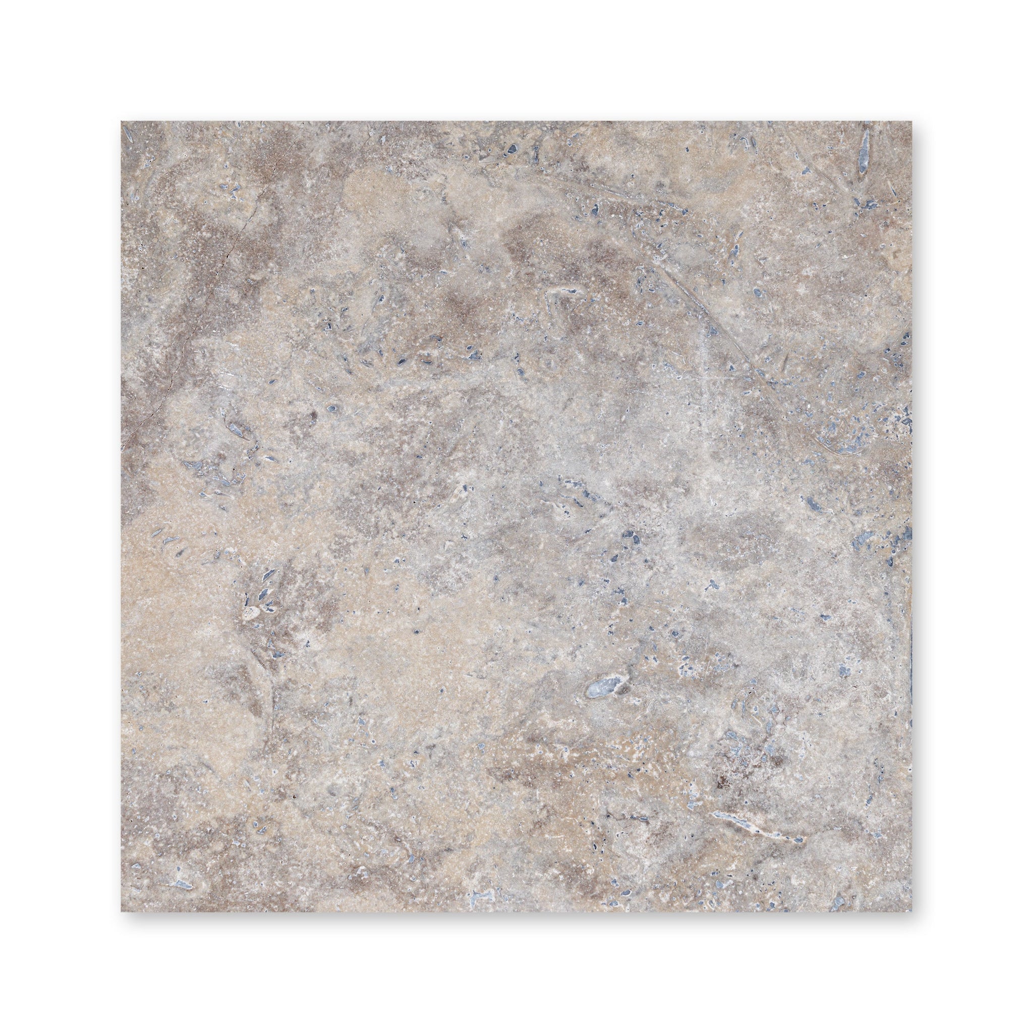 Silver Travertine 12x12 Honed & Filled