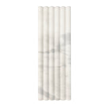 Calacatta Gold Italian Marble 6x24 Flute 3D Dimensional Tile Honed