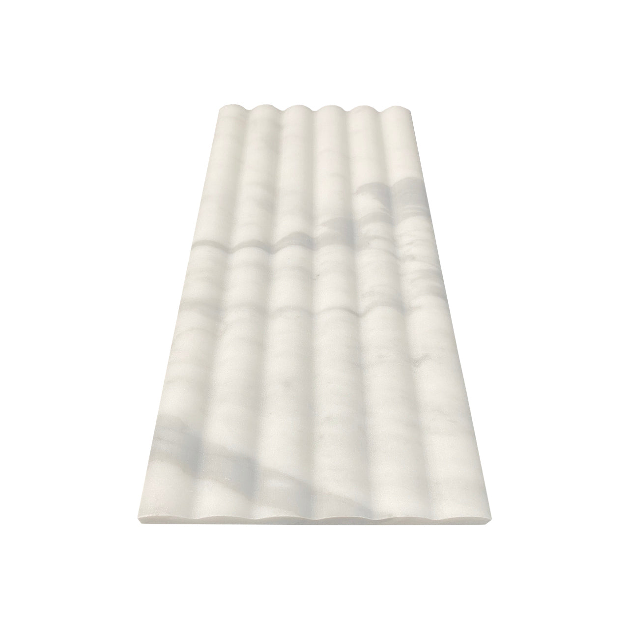 Calacatta Gold Italian Marble 6x12 Flute 3D Dimensional Tile Honed