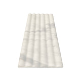 Calacatta Gold Italian Marble 6x12 Flute 3D Dimensional Tile Honed