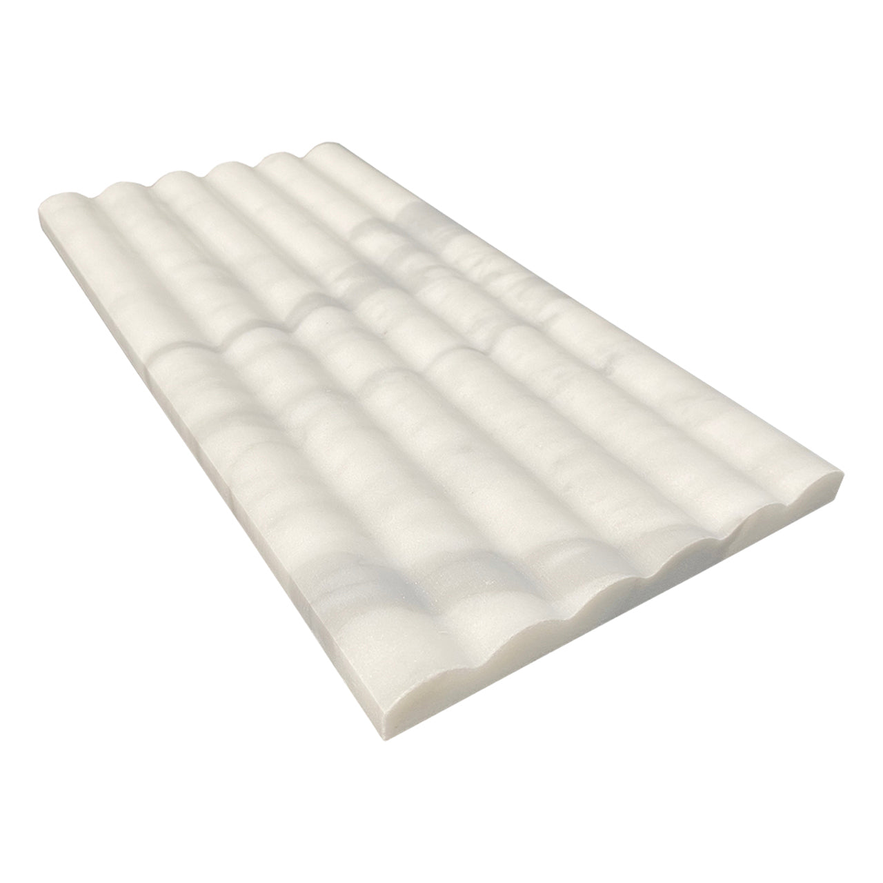 Calacatta Gold Italian Marble 6x12 Flute 3D Dimensional Tile Honed