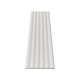 Bianco Dolomite Marble 6x24 Flute 3D Dimensional Tile Polished