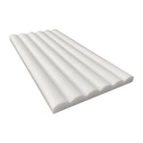 Bianco Dolomite Marble 6x24 Flute 3D Dimensional Tile Polished