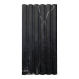 Nero Marquina Black Marble 6x12 Flute 3D Dimensional Tile Honed