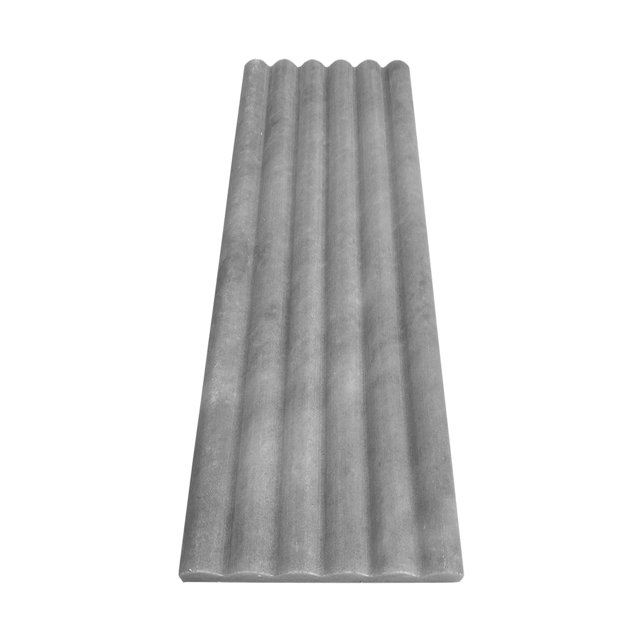 Bardiglio Gray Marble 6x24 Flute 3D Dimensional Tile Honed