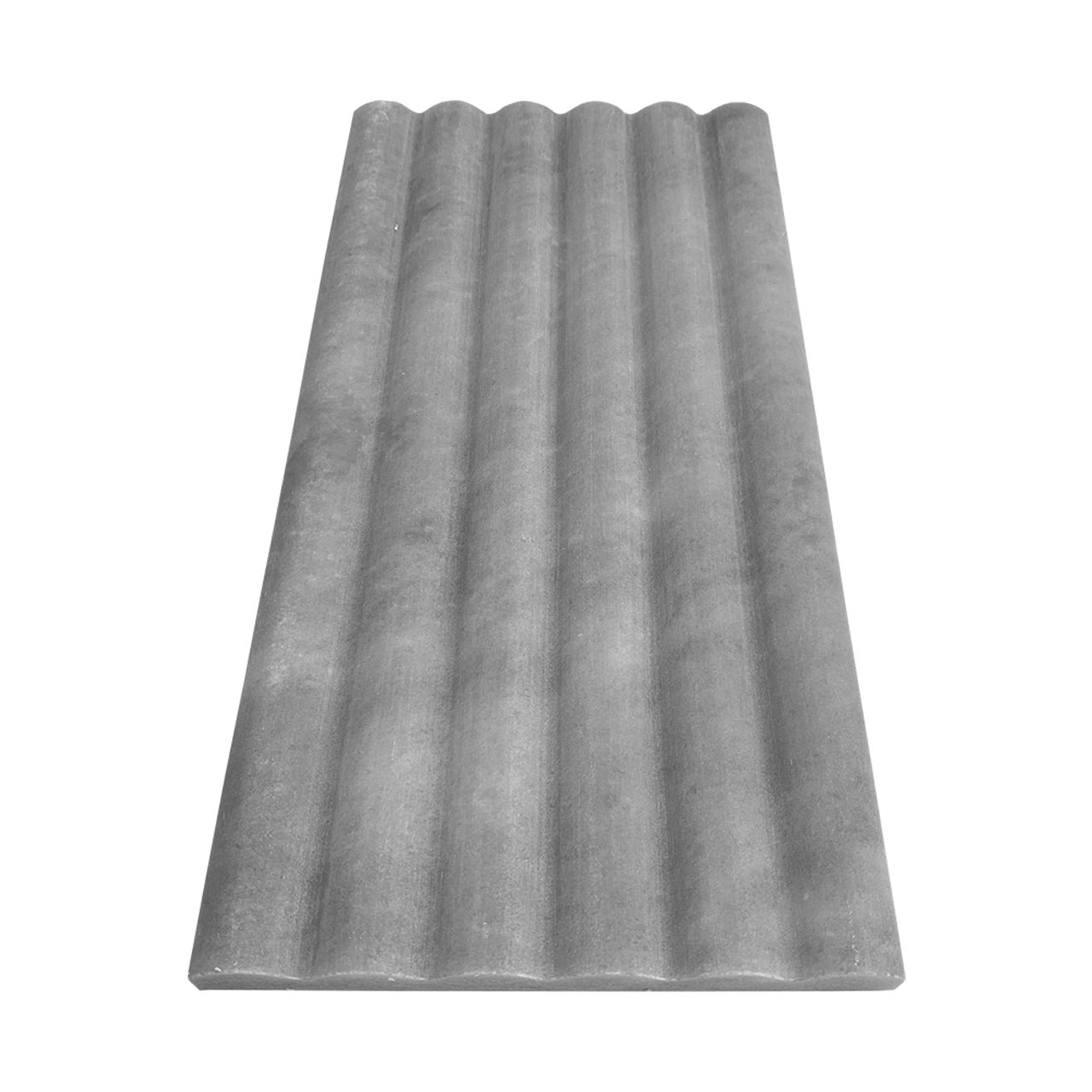 Bardiglio Gray Marble 6x12 Flute 3D Dimensional Tile Honed