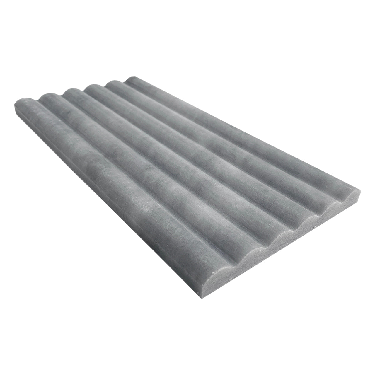 Bardiglio Gray Marble 6x12 Flute 3D Dimensional Tile Polished