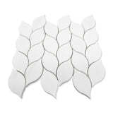 Bianco Dolomite Marble Blanco Orchid Leaf Mosaic Tile Polished