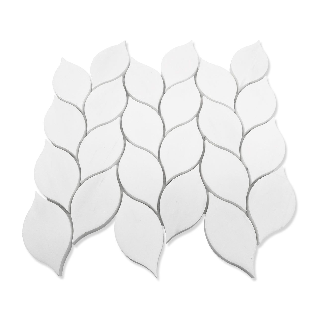 Bianco Dolomite Marble Blanco Orchid Leaf Mosaic Tile Honed