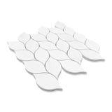 Bianco Dolomite Marble Blanco Orchid Leaf Mosaic Tile Polished