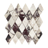 Calacatta Viola Marble Large Diamond Mosaic Tile Polished