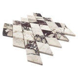 Calacatta Viola Marble Large Diamond Mosaic Tile Honed
