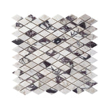 Calacatta Viola Marble Diamond Mosaic Tile Honed