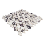 Calacatta Viola Marble Diamond Mosaic Tile Polished