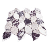 Calacatta Viola Marble Orchid Leaf Mosaic Tile Polished