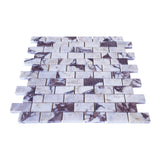 Calacatta Viola Marble 1" x 2" Brick Mosaic Tile Honed