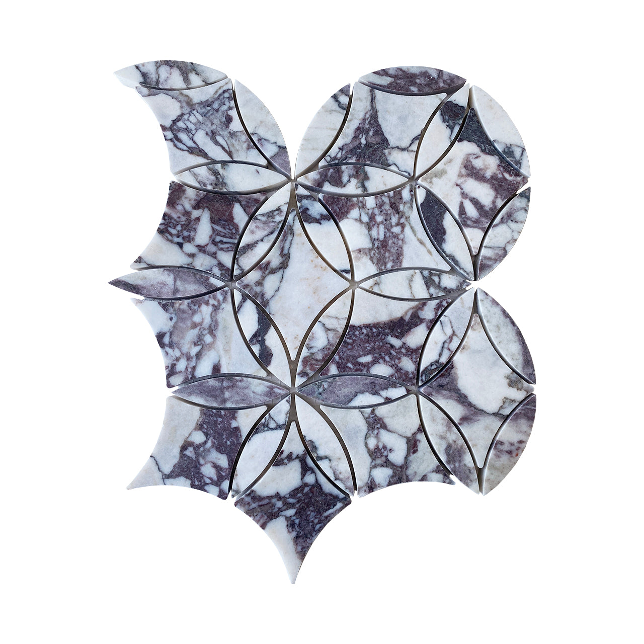 Calacatta Viola Marble La Fleur Mosaic Tile Honed