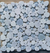 Carrara Blue Pebble Mosaic 12 x 12