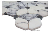 Calacacatta Violet Lilac Cecily Pattern Mosaic Tile 12x11