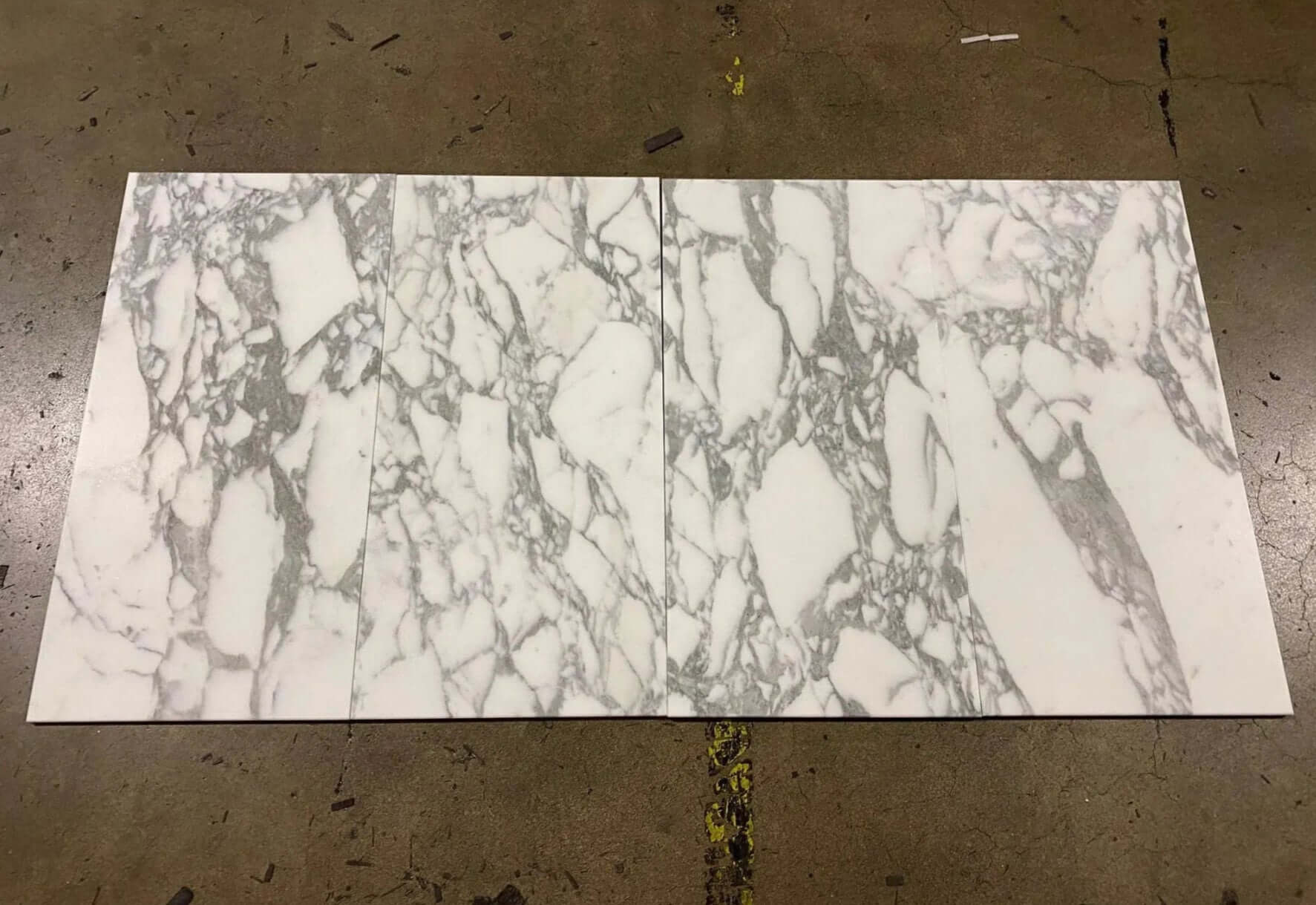 12x24 x 3/8  Arabescato Deluxe Italian Marble Tile