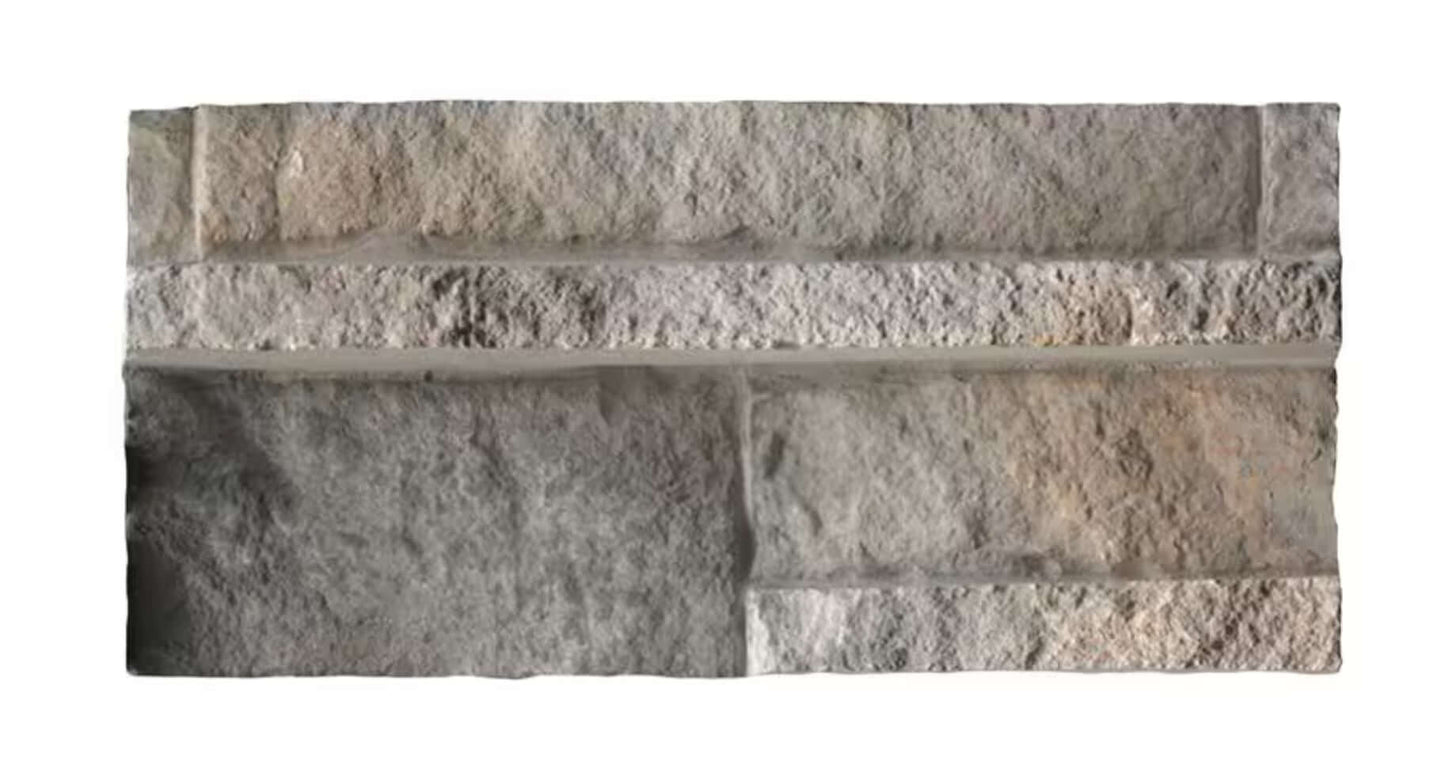 Terrado Ashbury Shadow 4” x 12” Natural Concrete Ledger Corner