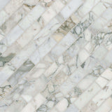 2x6 Calacatta Green Marble Honed Mosaic Tile