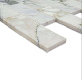 2x6 Calacatta Green Marble Honed Mosaic Tile