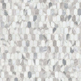 Edessa Scallop Bardiglio White 12” x 13” Polished Marble Mosaic